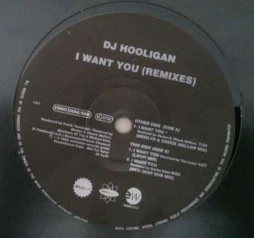 Cover DJ Hooligan - I Want You  (Remixes) (12, Promo) Schallplatten Ankauf