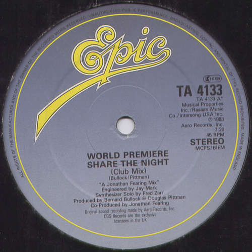 Cover World Premiere (2) - Share The Night (12, Single) Schallplatten Ankauf