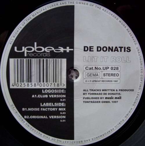 Cover De Donatis* - Let It Roll (12) Schallplatten Ankauf
