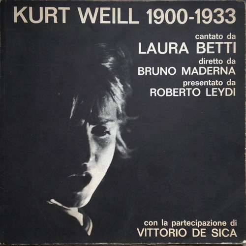 Cover Laura Betti - Kurt Weill 1900-1933 (LP, Album, Mono) Schallplatten Ankauf