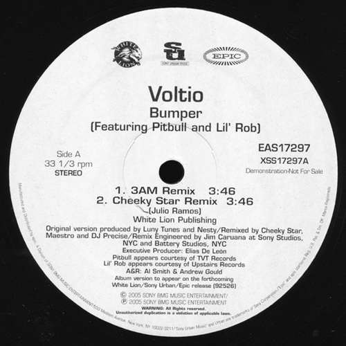 Cover Voltio* Feat. Pitbull And Lil' Rob* - Bumper (12, Promo) Schallplatten Ankauf
