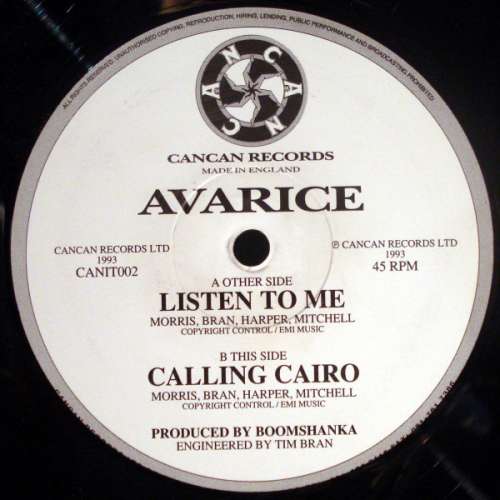 Cover Avarice - Listen To Me (12) Schallplatten Ankauf