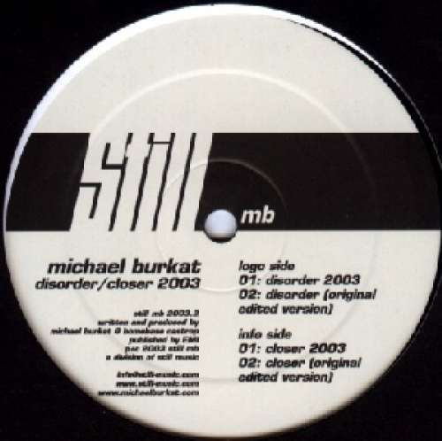 Cover Michael Burkat - Disorder / Closer 2003 (12) Schallplatten Ankauf