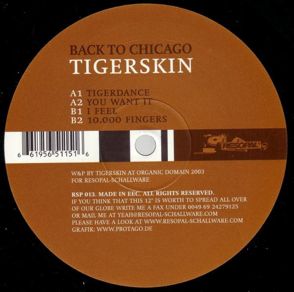Cover Tigerskin - Back To Chicago (12) Schallplatten Ankauf