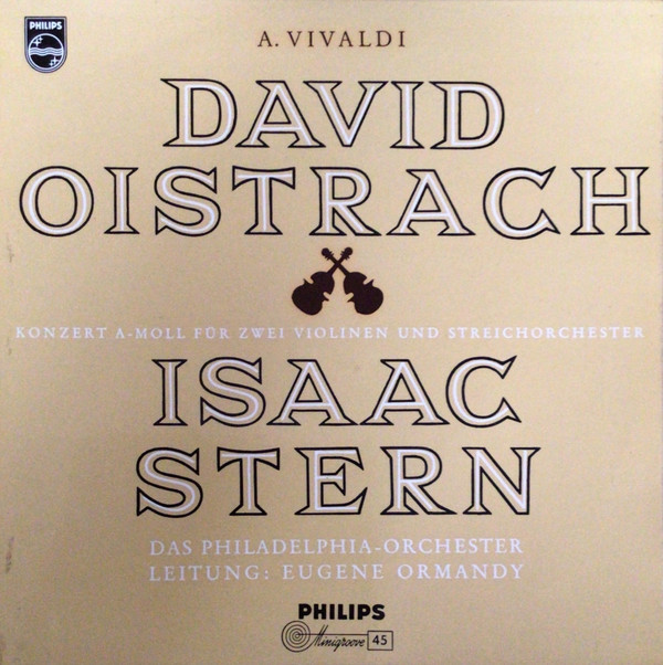 Cover A. Vivaldi*, David Oistrach, Isaac Stern - Konzert A-Moll Für Zwei Violinen Und Streichorchester (7, Mono, RE) Schallplatten Ankauf