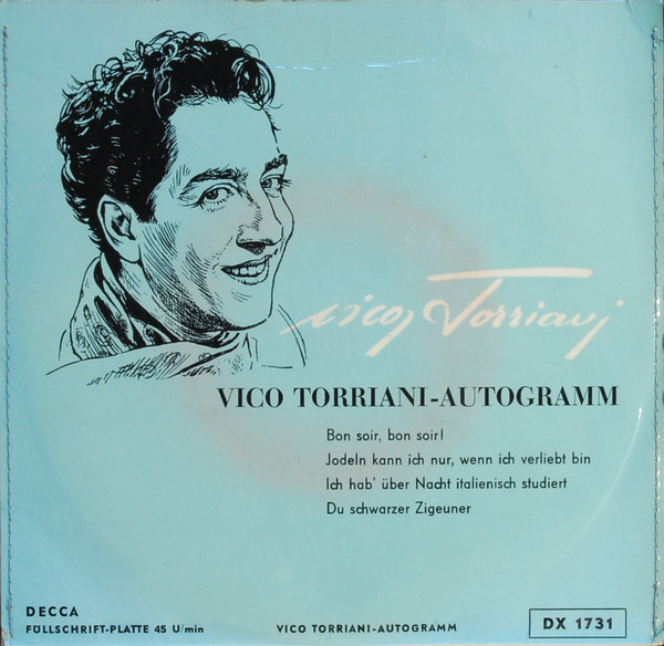 Bild Vico Torriani - Autogramm (7, EP, Mono) Schallplatten Ankauf