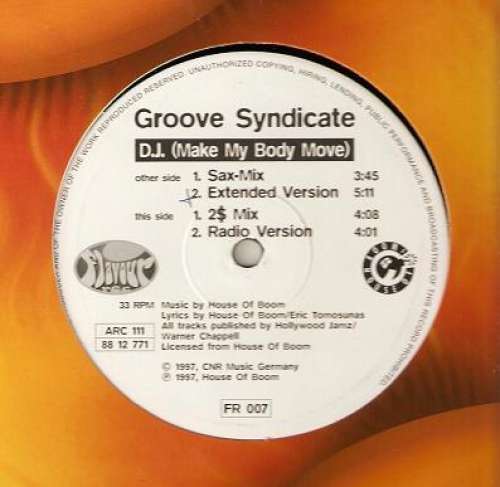 Cover Groove Syndicate (3) - D.J. (Make My Body Move) (12) Schallplatten Ankauf