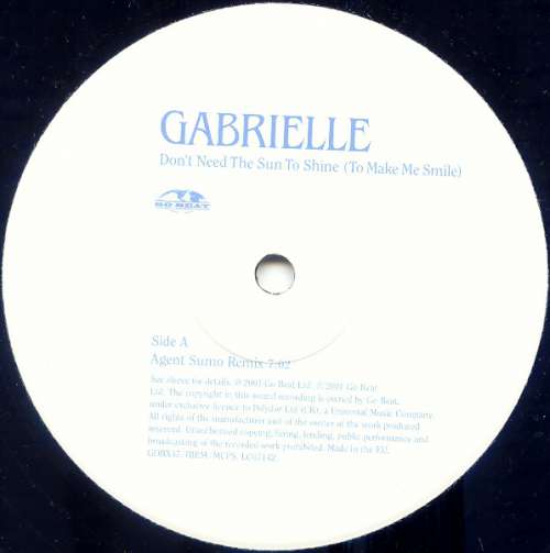 Cover Gabrielle - Don't Need The Sun To Shine (To Make Me Smile) (12) Schallplatten Ankauf