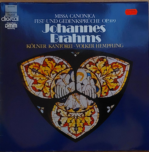 Cover Johannes Brahms - Kölner Kantorei, Volker Hempfling - Missa Canonica Fest- Und Gedenksprüche Op. 109 (LP) Schallplatten Ankauf