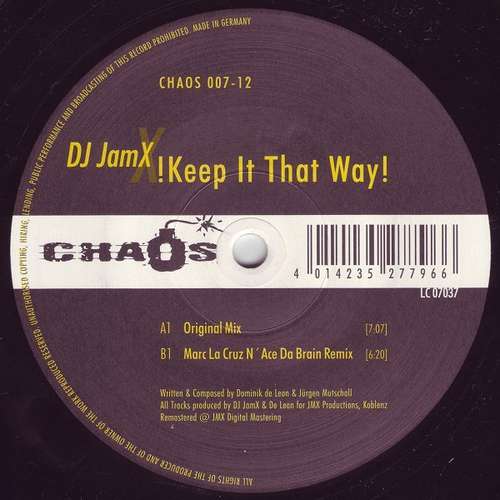 Cover DJ JamX - !Keep It That Way! (12) Schallplatten Ankauf