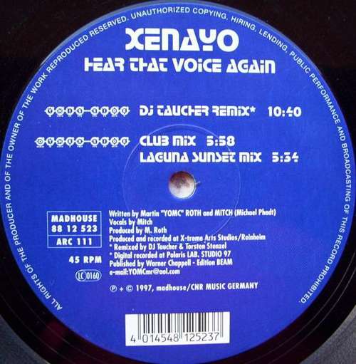 Cover Xenayo - Hear That Voice Again (12) Schallplatten Ankauf