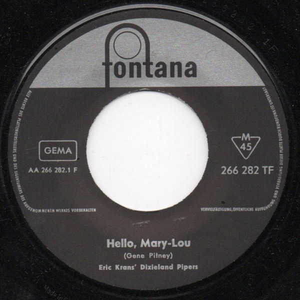 Cover Eric Krans' Dixieland Pipers - Hello Mary Lou (7, Single, Mono) Schallplatten Ankauf
