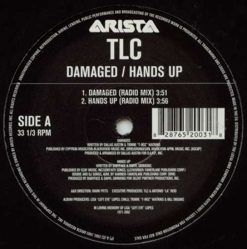 Cover TLC - Damaged / Hands Up (12, Single, Promo) Schallplatten Ankauf