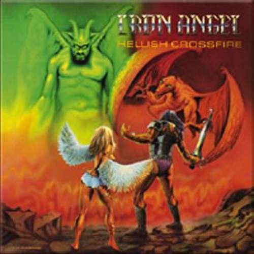 Cover Iron Angel - Hellish Crossfire (LP, Album) Schallplatten Ankauf