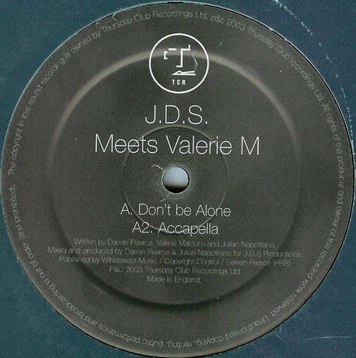 Cover JDS - Don't Be Alone / Blackout (12) Schallplatten Ankauf