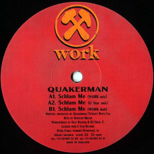 Cover Quakerman - Schlam Me (12) Schallplatten Ankauf