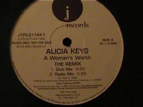 Cover Alicia Keys - A Woman's Worth (The Remix) (12, Promo) Schallplatten Ankauf