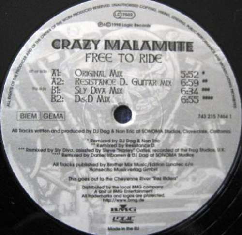 Cover Crazy Malamute - Free To Ride (12) Schallplatten Ankauf
