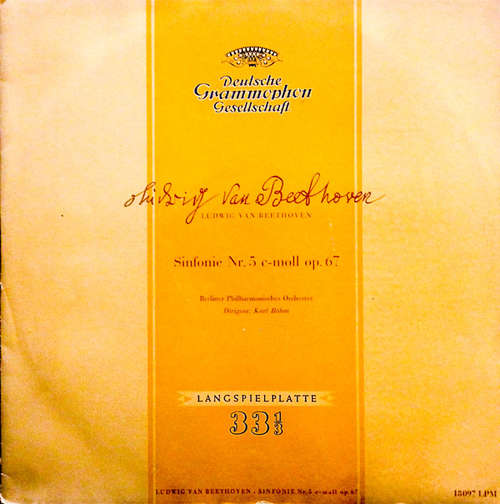 Cover Ludwig van Beethoven – Berliner Philharmoniker, Karl Böhm - Sinfonie Nr. 5 C-moll Op. 67 (LP, Mono) Schallplatten Ankauf