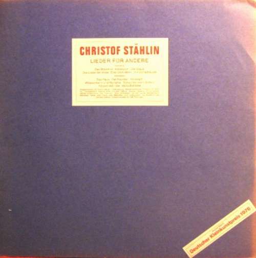 Cover Christof Stählin - Lieder Für Andere (LP, Album) Schallplatten Ankauf