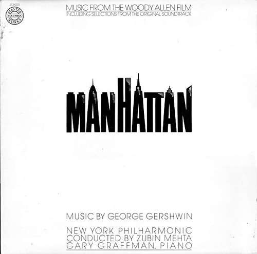 Cover George Gershwin - New York Philharmonic* Conducted By Zubin Mehta With Gary Graffman - Music From The Woody Allen Film Manhattan (LP, Album) Schallplatten Ankauf
