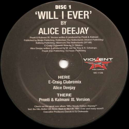 Cover Alice Deejay - Will I Ever (Disc 1) (12) Schallplatten Ankauf