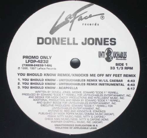 Cover Donell Jones - You Should Know Remix / Knocks Me Off My Feet Remix (12, Promo) Schallplatten Ankauf