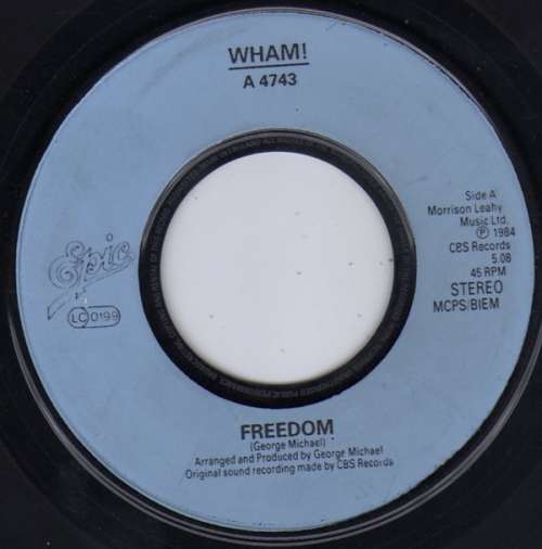 Cover Wham! - Freedom (7, Single, Blu) Schallplatten Ankauf