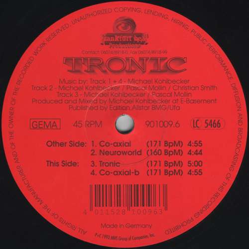 Cover Tronic - Co-Axial (12) Schallplatten Ankauf