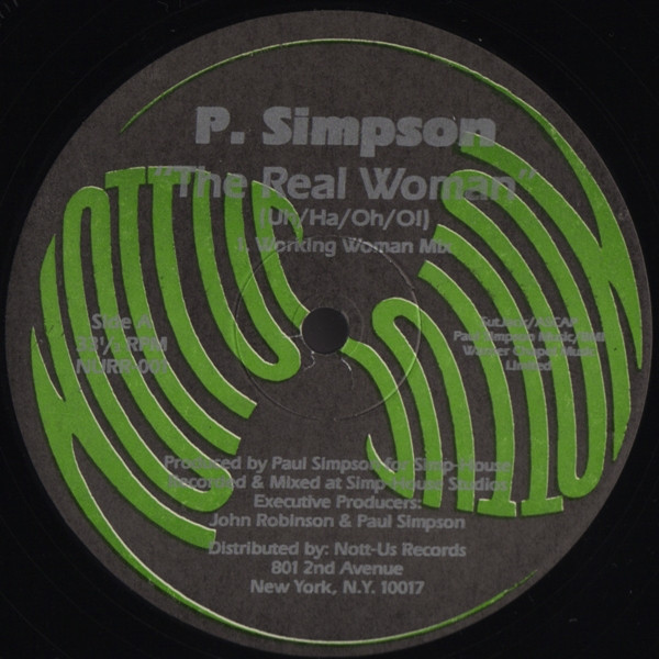 Cover P. Simpson* - The Real Woman (12) Schallplatten Ankauf