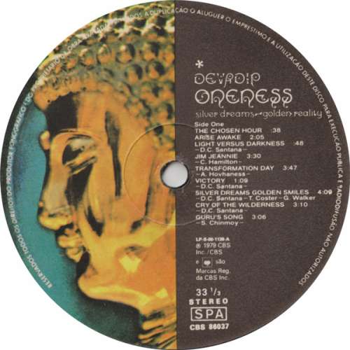 Cover Devadip - Oneness (Silver Dreams-Golden Reality) (LP, Album, Gat) Schallplatten Ankauf