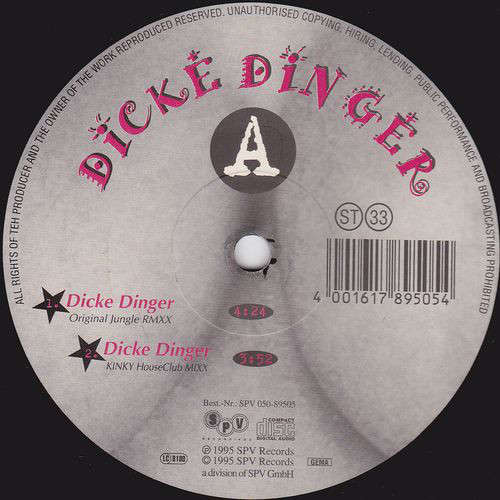 Cover Dicke Dinger - Dicke Dinger (12) Schallplatten Ankauf