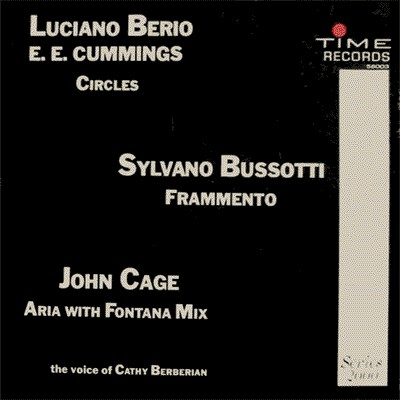 Cover Luciano Berio - E. E. Cummings / Sylvano Bussotti / John Cage - Circles / Frammento / Aria With Fontana Mix (LP) Schallplatten Ankauf