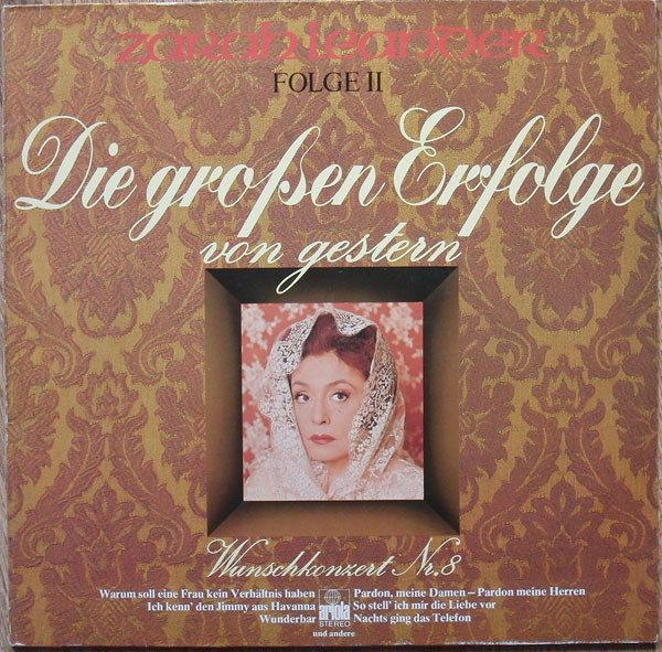 Cover Zarah Leander - Wunschkonzert Nr. 8 (LP, Comp) Schallplatten Ankauf