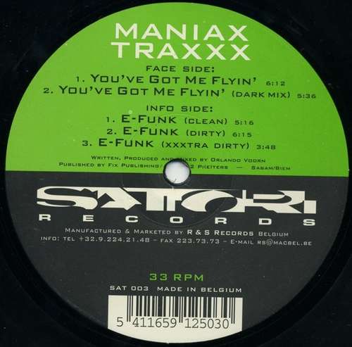 Cover Maniax Traxxx - You've Got Me Flyin' (12) Schallplatten Ankauf