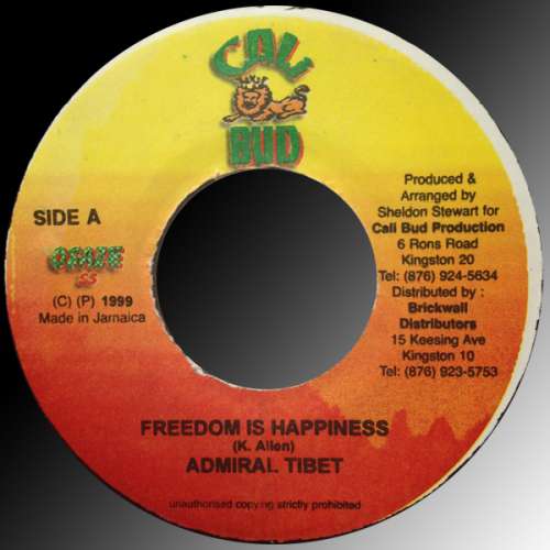 Cover Admiral Tibet - Freedom Is Happiness (7) Schallplatten Ankauf
