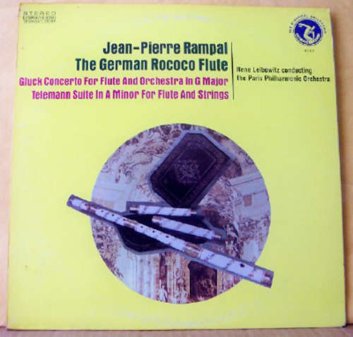 Cover Jean-Pierre Rampal : Gluck* / Telemann* -- Rene Leibowitz*, The Paris Philharmonic Orchestra* - The German Rococo Flute:  Concerto For Flute And Orchestra In G Major / Suite In A Minor For Flute And Strings (LP) Schallplatten Ankauf