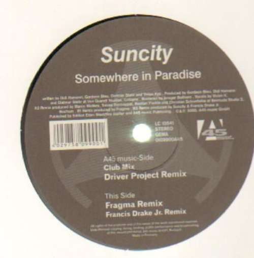 Cover Suncity - Somewhere In Paradise (12) Schallplatten Ankauf