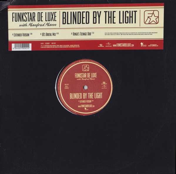 Cover Funkstar De Luxe With Manfred Mann (2) - Blinded By The Light (12) Schallplatten Ankauf