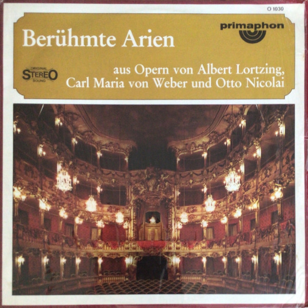 Cover Albert Lortzing, Carl Maria von Weber, Otto Nicolai - Berühmte Arien (LP) Schallplatten Ankauf