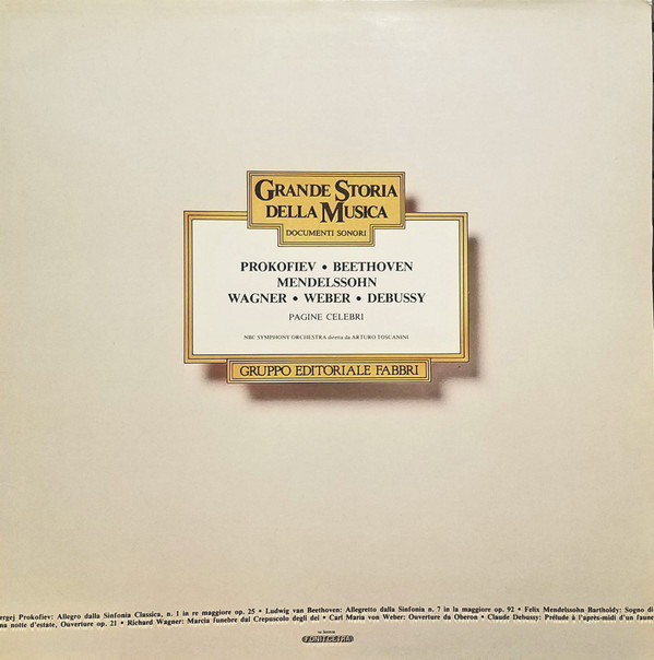 Cover NBC Symphony Orchestra - Documenti Sonori (LP, Comp) Schallplatten Ankauf