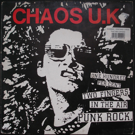 Cover Chaos U.K* - One Hundred Per Cent Two Fingers In The Air Punk Rock (LP, MiniAlbum) Schallplatten Ankauf