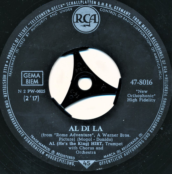 Cover Al (He's The King) Hirt* - Al Di La (7, Single) Schallplatten Ankauf