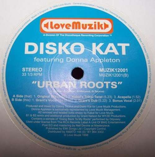 Cover Disko Kat Featuring Donna Appleton - Urban Roots (12) Schallplatten Ankauf