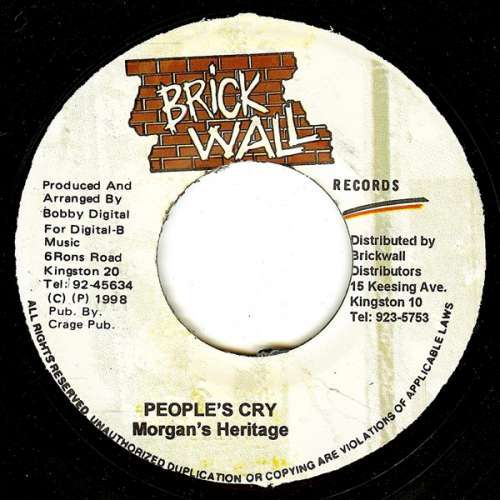Cover Morgan's Heritage* / Jack Radics - People Cry's / Time For Love (7) Schallplatten Ankauf