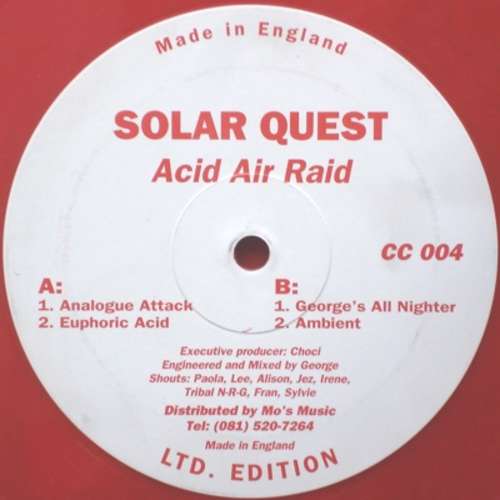 Cover Solar Quest - Acid Air Raid (12, Ltd, Red) Schallplatten Ankauf