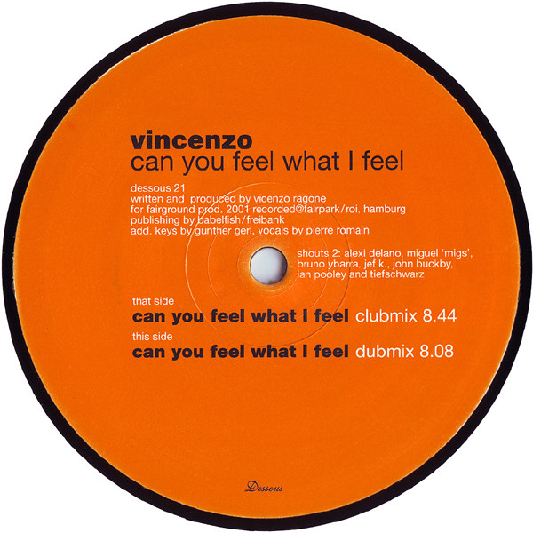 Cover Vincenzo - Can You Feel What I Feel (12) Schallplatten Ankauf