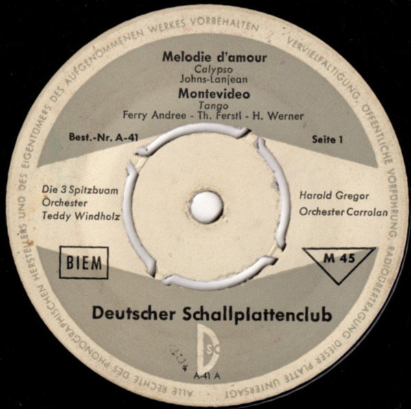 Cover Various - Melodie D'amour (7, EP, Smplr) Schallplatten Ankauf