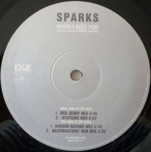 Cover Sparks - When I Kiss You (I Hear Charlie Parker Playing) (12, Promo) Schallplatten Ankauf