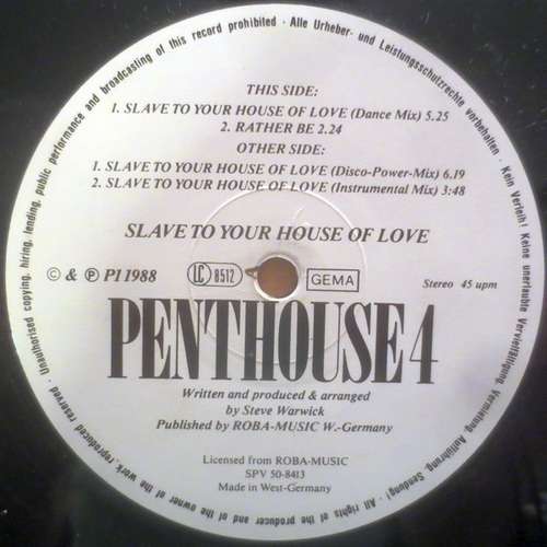 Cover Penthouse 4 - Slave To Your House Of Love (12) Schallplatten Ankauf